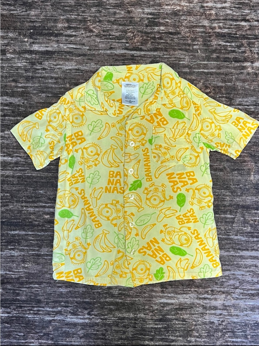 Minions Yellow Button-Up Shirt